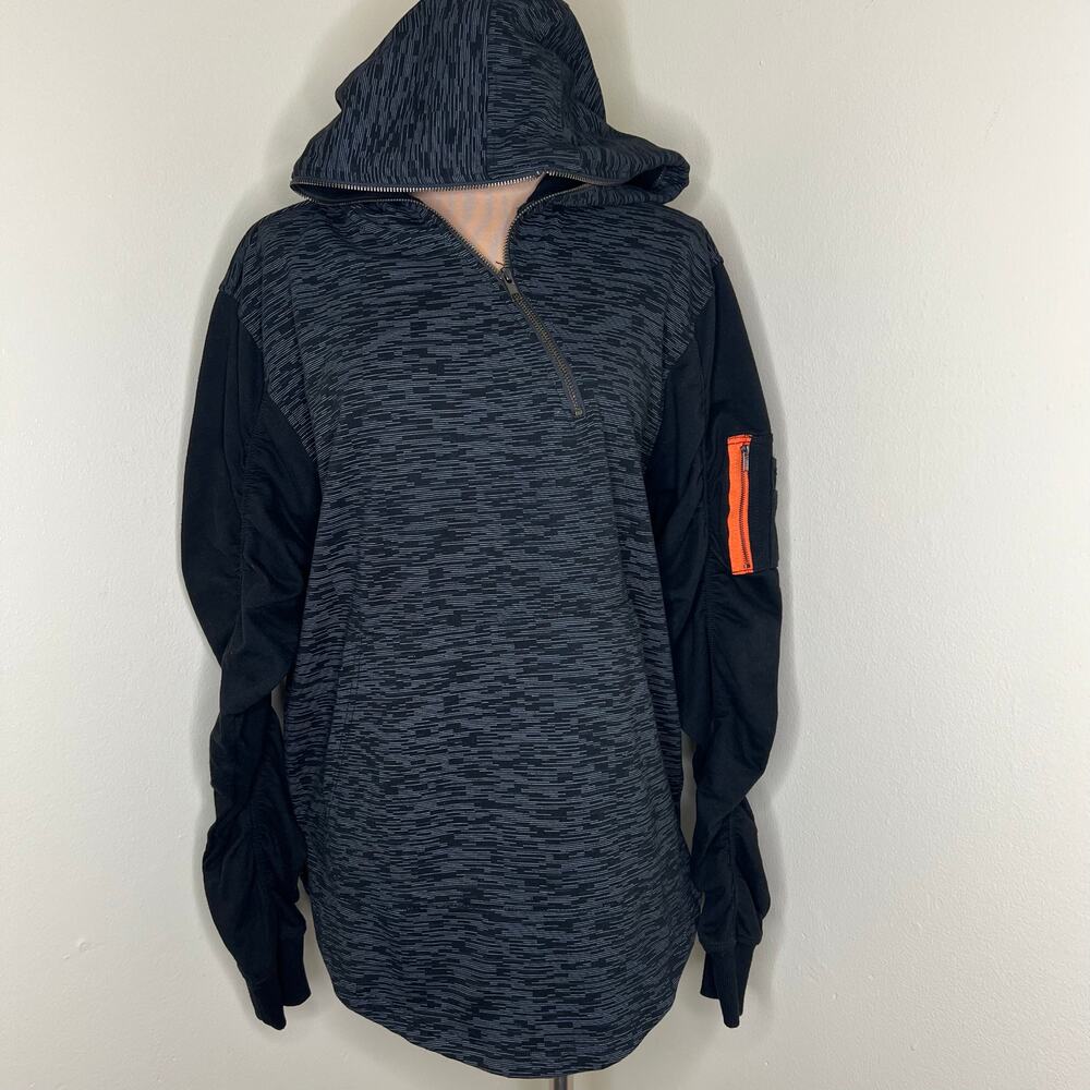 Bleecker & Mercer Hoodie Sweatshirt Medium Mens 1/4 Zip Streetwear Urban 1/4 Zip